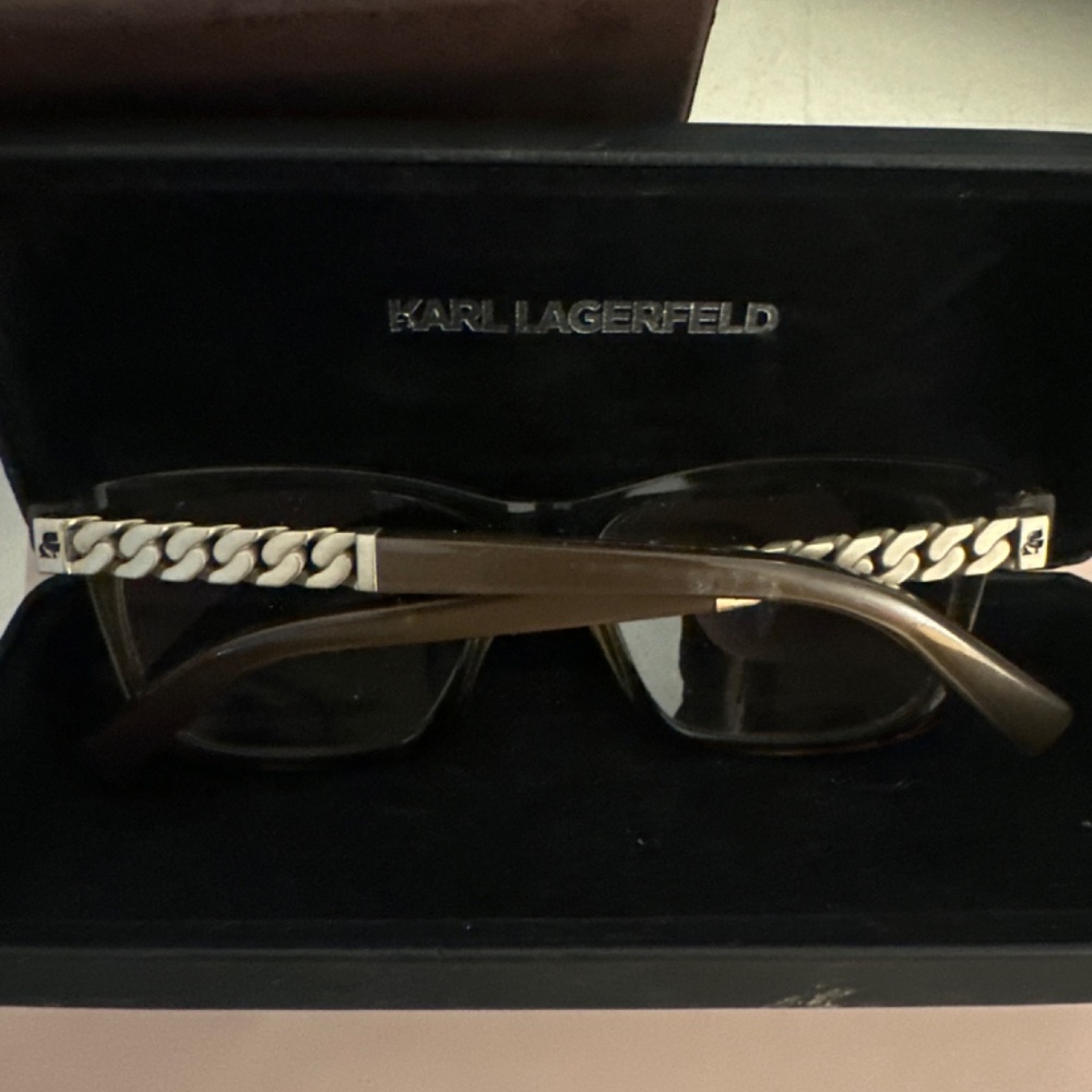 Authentic New Karl Lagerfeld Chain Eyeglass Frames - image 3